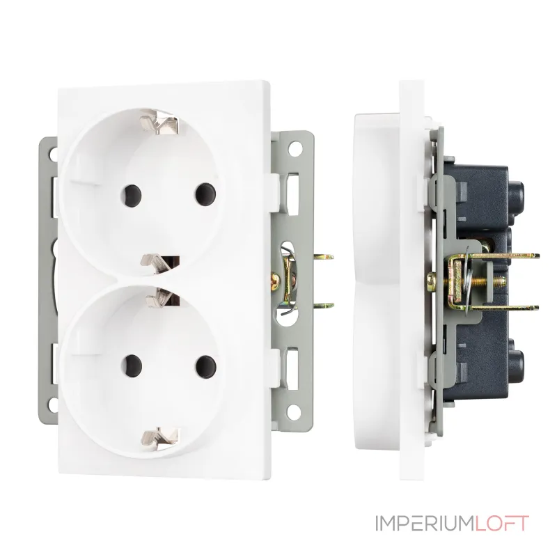 Механизм электрической розетки SCT-MEUD-PL-WH 250В 16A Arlight 043764 от ImperiumLoft