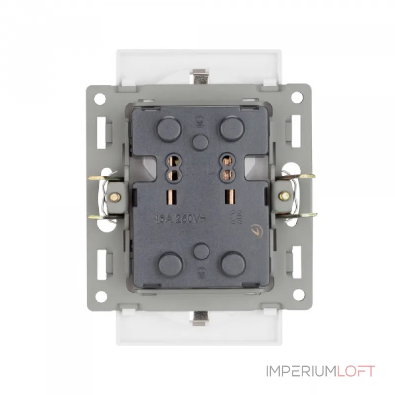 Механизм электрической розетки SCT-MEUD-PL-WH 250В 16A Arlight 043764 от ImperiumLoft