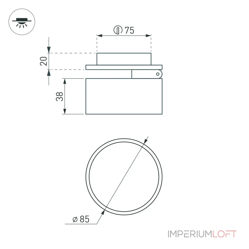 Arlight Светильник LGD-POT-BUILT-R85-12Вт Day4000 WH 100 deg 230В IP44 045781 от ImperiumLoft Arlight Светильник LGD-POT-BUILT-R85-12Вт Day4000 WH 100 deg 230В IP44 045781 от ImperiumLoft