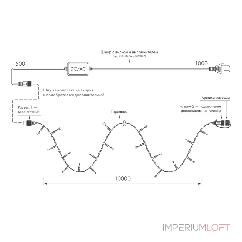 Arlight Светодиодная гирлянда ARD-STRING-PRO-1000-GREEN-100LED-PULSE Warm 230В 7Вт Ardecoled IP65 031661 от ImperiumLoft