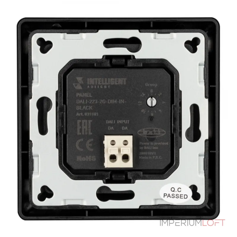 Arlight INTELLIGENT Панель DALI-223-2G-DIM-IN-BLACK BUS INTELLIGENT 031101 от ImperiumLoft