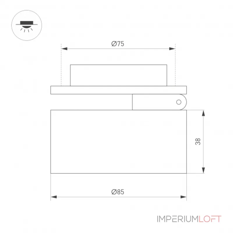 Arlight Светильник LGD-POT-BUILT-R85-12Вт Day4000 WH 100 deg 230В IP44 045781 от ImperiumLoft Arlight Светильник LGD-POT-BUILT-R85-12Вт Day4000 WH 100 deg 230В IP44 045781 от ImperiumLoft