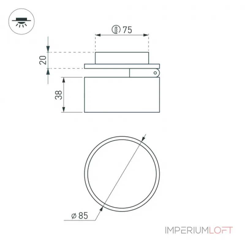 Arlight Светильник LGD-POT-BUILT-R85-12Вт Day4000 WH 100 deg 230В IP44 045781 от ImperiumLoft Arlight Светильник LGD-POT-BUILT-R85-12Вт Day4000 WH 100 deg 230В IP44 045781 от ImperiumLoft