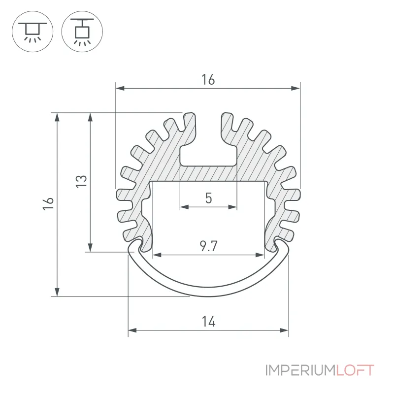 Arlight Профиль ARH-ROUND-D16-2000 ANOD Алюминий 039217 от ImperiumLoft Arlight Профиль ARH-ROUND-D16-2000 ANOD Алюминий 039217 от ImperiumLoft