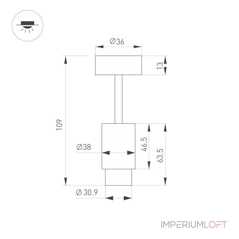 Arlight Светильник ART-NEMO-SURFACE-ZOOM-R38-5Вт Day4000 BK 10-55 deg 24В IP20 049773 от ImperiumLoft