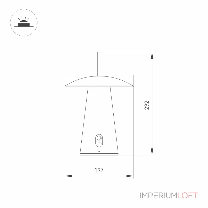 Arlight Светильник SP-PATIO-TAB-2Вт Warm3000 GR 127 deg IP54 031628 от ImperiumLoft