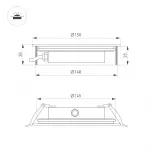 Светильник ART-GROUND-SLIM-R160-15Вт Warm3000 SL 30 deg 24В Arlight IP67 038167 от ImperiumLoft
