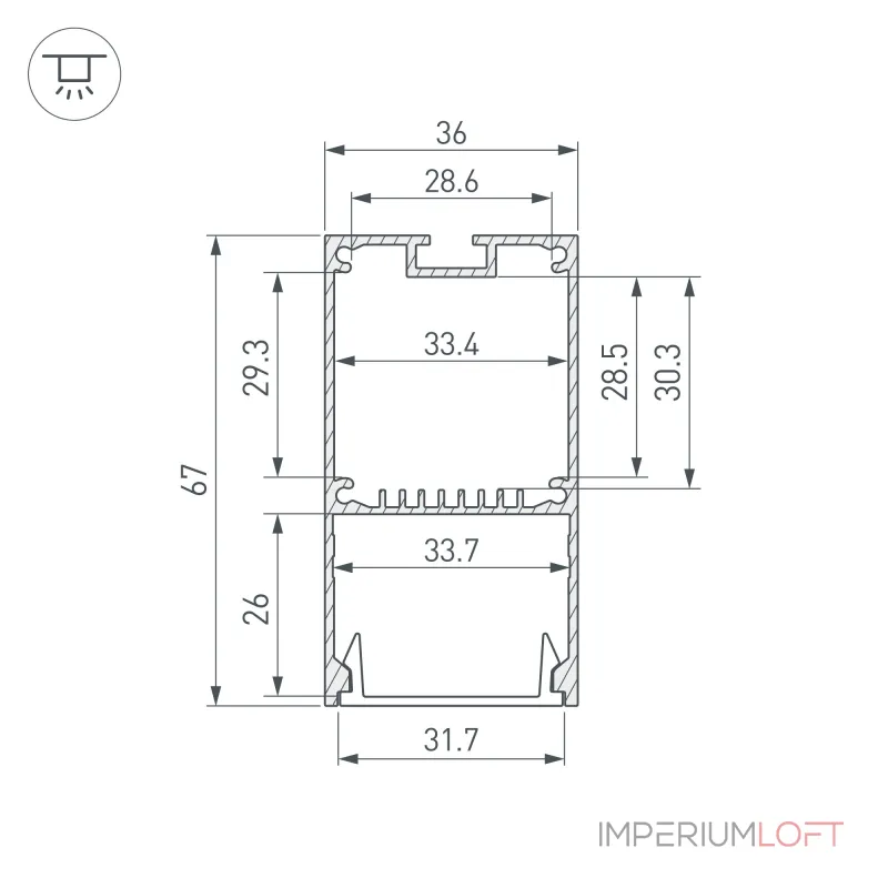 Профиль LINE-S-3667-3000 BLACK Arlight Алюминий 042903 от ImperiumLoft Профиль LINE-S-3667-3000 BLACK Arlight Алюминий 042903 от ImperiumLoft