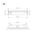 Светильник ART-GROUND-SLIM-R160-15Вт Warm3000 SL 30 deg 24В Arlight IP67 038167 от ImperiumLoft