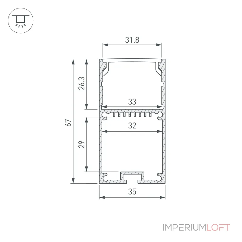 Профиль LINE-S-3667-3000 BLACK Arlight Алюминий 042903 от ImperiumLoft Профиль LINE-S-3667-3000 BLACK Arlight Алюминий 042903 от ImperiumLoft