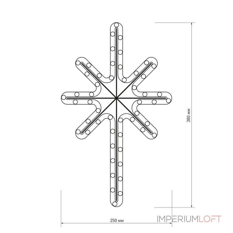 Arlight Фигура ARD-STAR-M2-380x250-36LED Warm 230В 2.5Вт Ardecoled IP65 025313 от ImperiumLoft