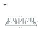 Светильник MS-MIST-BUILT-R105-9Вт Warm3000 WH 110 deg 230В Arlight IP54 041614 от ImperiumLoft