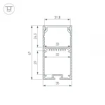 Профиль LINE-S-3667-3000 BLACK Arlight Алюминий 042903 от ImperiumLoft