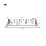 Светильник MS-MIST-BUILT-R105-9Вт Warm3000 WH 110 deg 230В Arlight IP54 041614 от ImperiumLoft