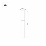 Светильник LGD-STEM-BOLL-H500-10Вт Warm3000 BK 185 deg 230В Arlight IP65 046612 от ImperiumLoft