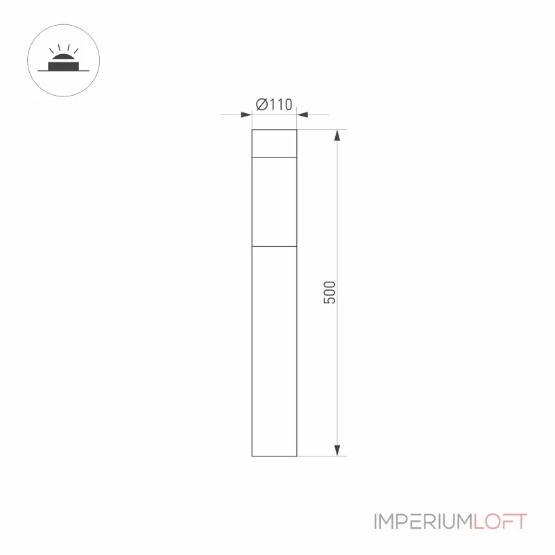 Светильник LGD-STEM-BOLL-H500-10Вт Warm3000 BK 185 deg 230В Arlight IP65 046612 от ImperiumLoft