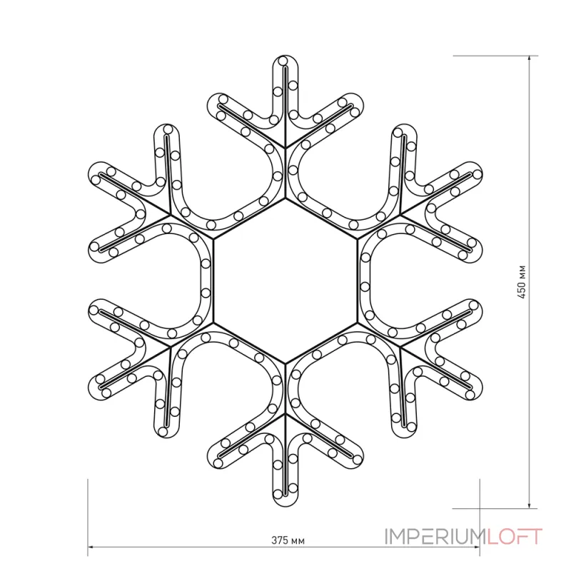 Arlight Фигура ARD-SNOWFLAKE-M7-450x375-126LED Warm 230В 7.5Вт Ardecoled IP65 025315 от ImperiumLoft Arlight Фигура ARD-SNOWFLAKE-M7-450x375-126LED Warm 230В 7.5Вт Ardecoled IP65 025315 от ImperiumLoft