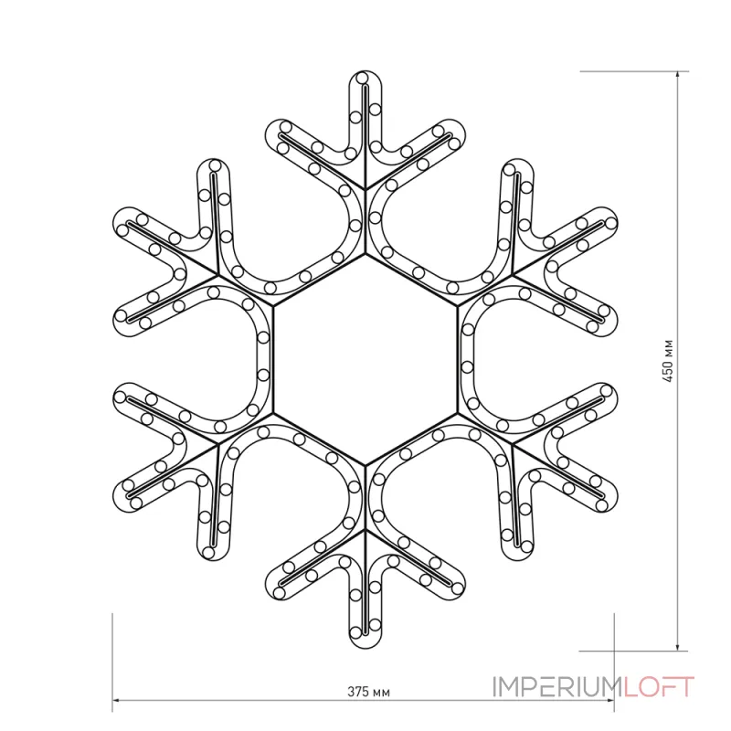 Arlight Фигура ARD-SNOWFLAKE-M7-450x375-126LED Warm 230В 7.5Вт Ardecoled IP65 025315 от ImperiumLoft Arlight Фигура ARD-SNOWFLAKE-M7-450x375-126LED Warm 230В 7.5Вт Ardecoled IP65 025315 от ImperiumLoft