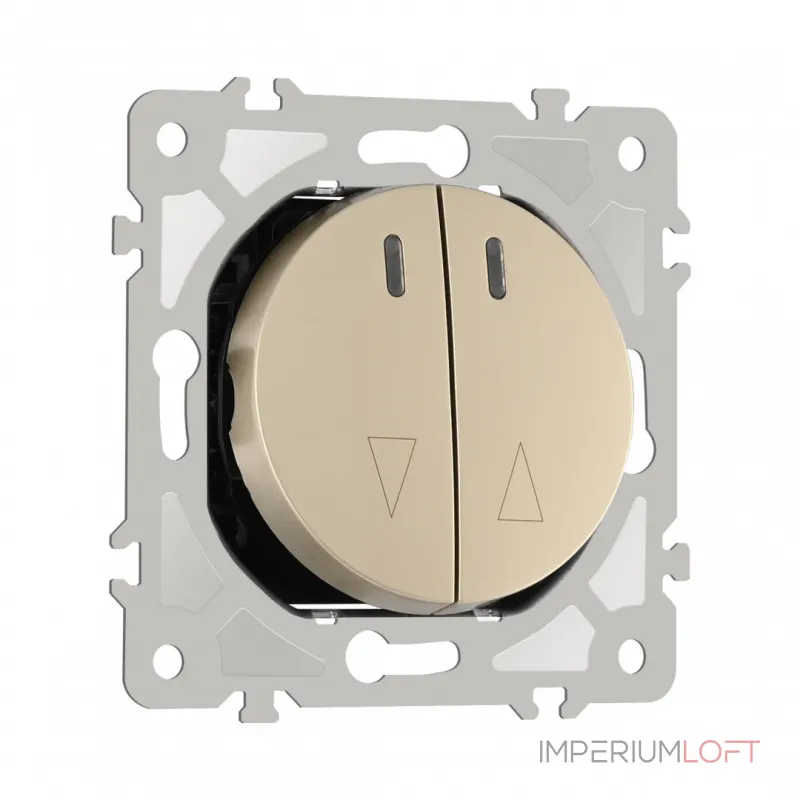 Выключатель жалюзи с подсветкой, 10A 250V 202.39-2.shampan от ImperiumLoft Выключатель жалюзи с подсветкой, 10A 250V 202.39-2.shampan от ImperiumLoft