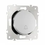 Кнопка дверного звонка, 10A 250V 202.36-1.silver от ImperiumLoft