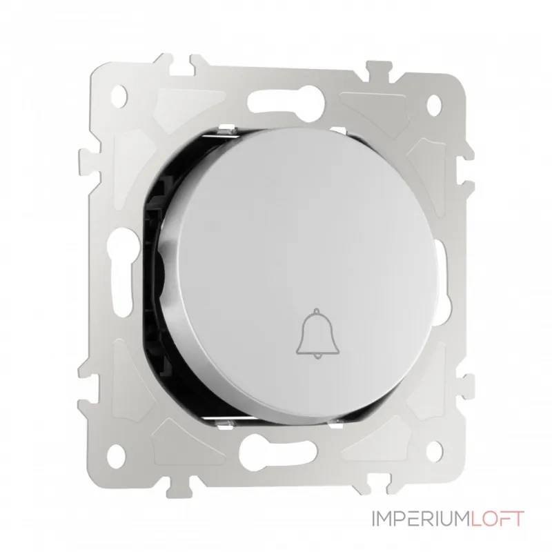 Кнопка дверного звонка, 10A 250V 202.36-1.silver от ImperiumLoft