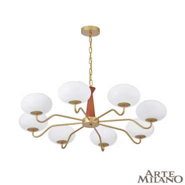 Подвесная люстра Arte Milano AM-Napoli 310166/D900/8 BS/WD Подвесная люстра Arte Milano AM-Napoli 310166/D900/8 BS/WD