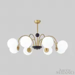 Люстра на штанге Arte Milano AM-Napoli 312066/D940/8 BS/BK