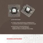 Розетка телефонная, RJ11 217.51-1.shampan от ImperiumLoft