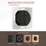 Выключатель жалюзи с подсветкой, 10A 250V 202.39-2.black от ImperiumLoft