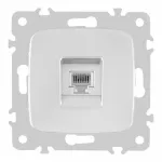 Розетка телефонная, RJ11 205.51-1.silver от ImperiumLoft