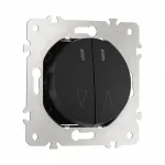 Выключатель жалюзи с подсветкой, 10A 250V 202.39-2.black от ImperiumLoft