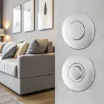 Диммер круглый 500W с рамкой однопостовой Arte Milano SET08-1-48-1 silver от ImperiumLoft