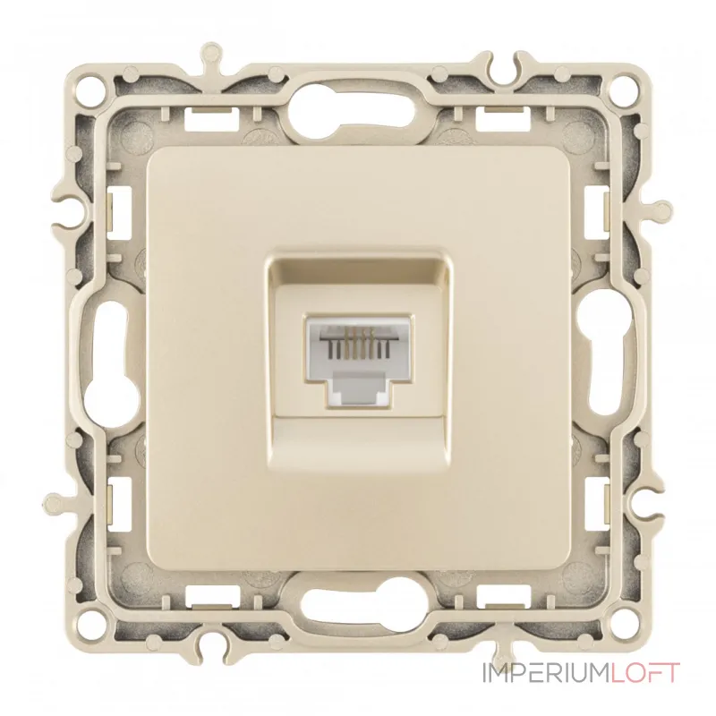 Розетка телефонная, RJ11 217.51-1.shampan от ImperiumLoft