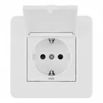 Комплект розетки с заземлением и шторками Arte Milano SET16-1-41-1 white от ImperiumLoft