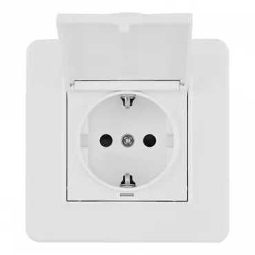 Комплект розетки с заземлением и шторками Arte Milano SET16-1-41-1 white