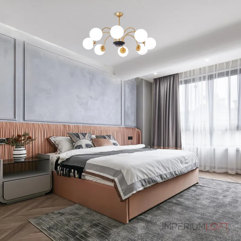 Люстра на штанге Arte Milano AM-Napoli 312066/D940/8 BS/BK Люстра на штанге Arte Milano AM-Napoli 312066/D940/8 BS/BK