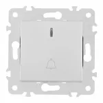 Кнопка дверного звонка с подсветкой, 10A 250V 203.37-1.silver от ImperiumLoft