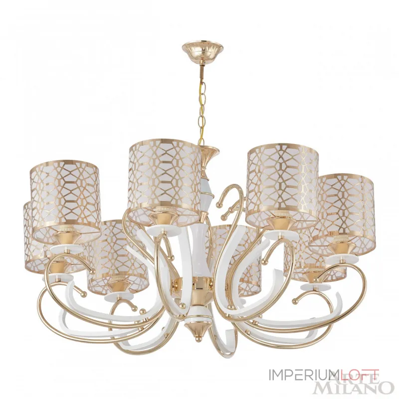 Подвесная люстра Arte Milano Florentia-1237 301237/8 Wh/Gd Подвесная люстра Arte Milano Florentia-1237 301237/8 Wh/Gd