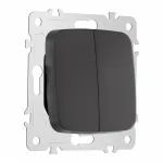 Выключатель жалюзи, 10A 250V 205.38-2.black от ImperiumLoft