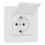 Комплект розетки с заземлением и шторками Arte Milano SET16-1-41-1 white от ImperiumLoft