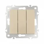 Выключатель трёхклавишный, 10AX 250V 206.30-3.shampan от ImperiumLoft