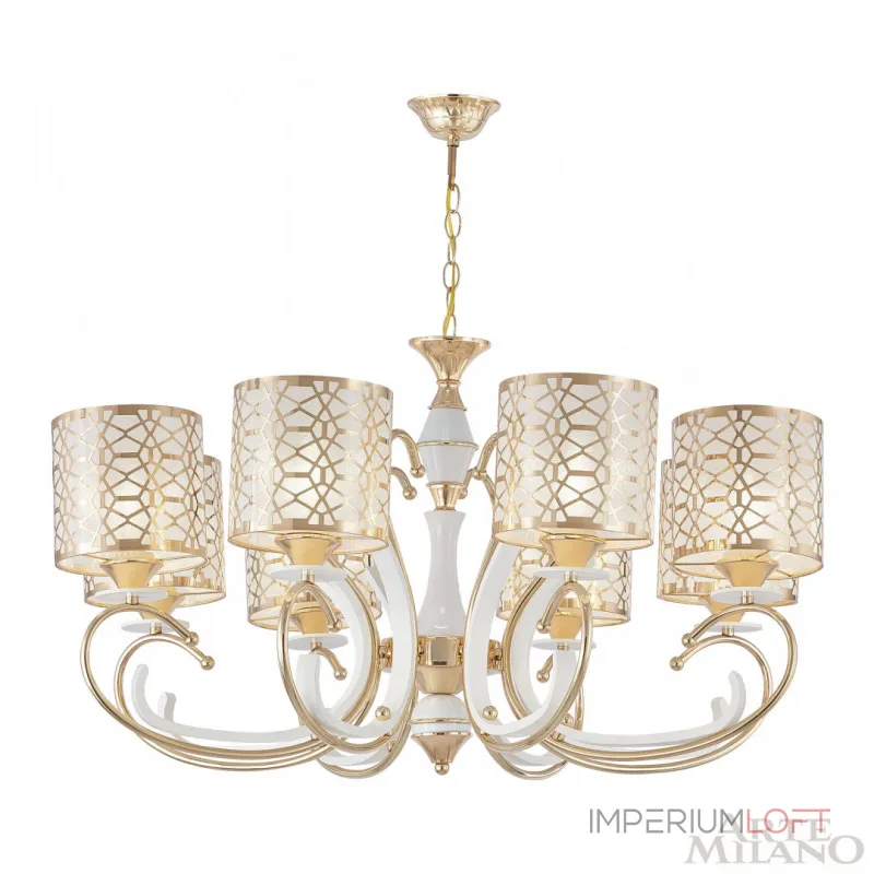 Подвесная люстра Arte Milano Florentia-1237 301237/8 Wh/Gd Подвесная люстра Arte Milano Florentia-1237 301237/8 Wh/Gd