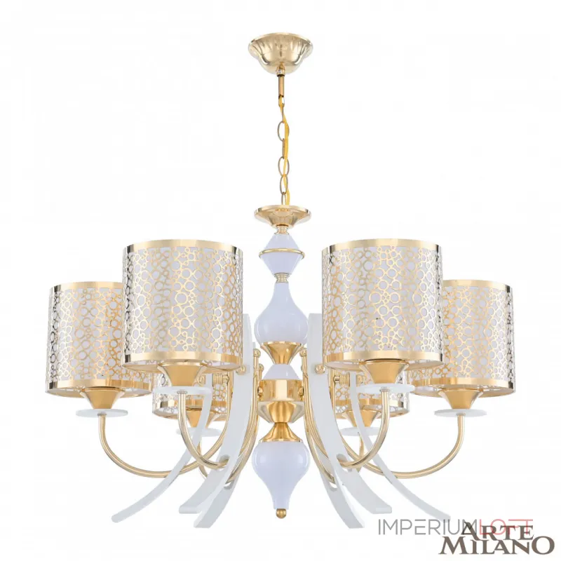 Подвесная люстра Arte Milano Florentia-6067 306067/6 Wh/Gd Подвесная люстра Arte Milano Florentia-6067 306067/6 Wh/Gd