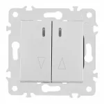 Выключатель жалюзи с подсветкой, 10A 250V 203.39-2.silver от ImperiumLoft