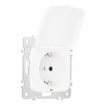 Розетка с заземлением, шторками и защитной крышкой, 16A 250V 205.41-1.white от ImperiumLoft
