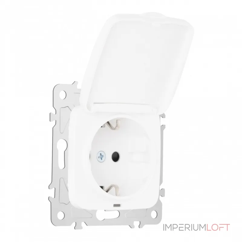 Розетка с заземлением, шторками и защитной крышкой, 16A 250V 205.41-1.white от ImperiumLoft Розетка с заземлением, шторками и защитной крышкой, 16A 250V 205.41-1.white от ImperiumLoft