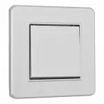 Выключатель одноклавишный с рамкой Arte Milano SET16-1-30-1 silver от ImperiumLoft