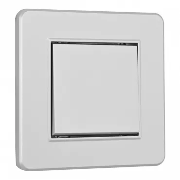 Выключатель одноклавишный с рамкой Arte Milano SET16-1-30-1 silver