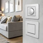 Выключатель одноклавишный с рамкой Arte Milano SET16-1-30-1 silver от ImperiumLoft