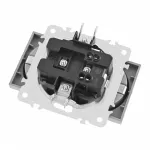 Розетка двойная с заземлением, 16A 250V 203.40-2.silver от ImperiumLoft